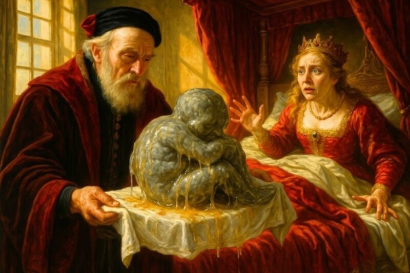 ¿40 AÑOS DE EMBARAZO? El espeluznante bebé de piedra encontrado dentro del útero de una reina.
