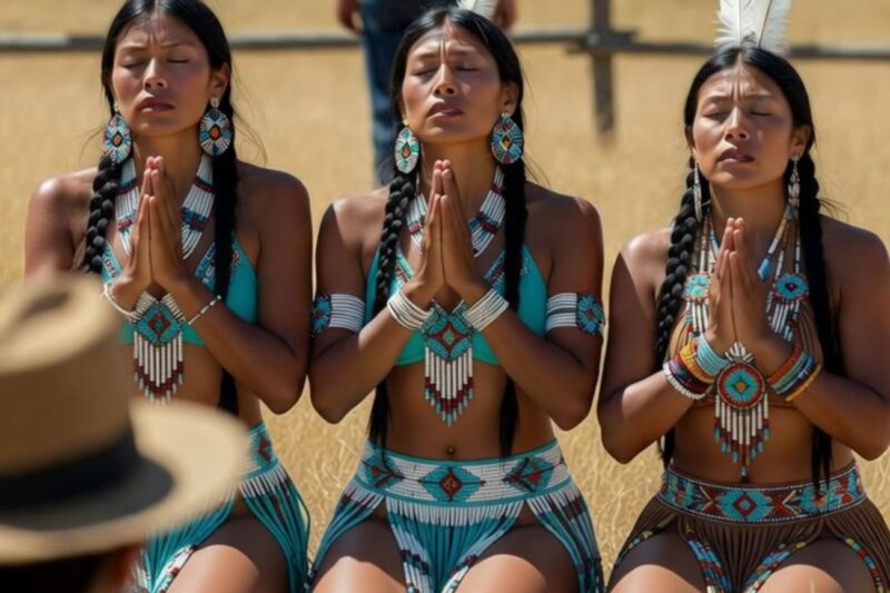 Aquel ranchero de mediana edad juró no acercarse jamás a otra mujer, pero 3 apache aparecieron suplicando ayuda… y detrás de ellas venía el infierno
