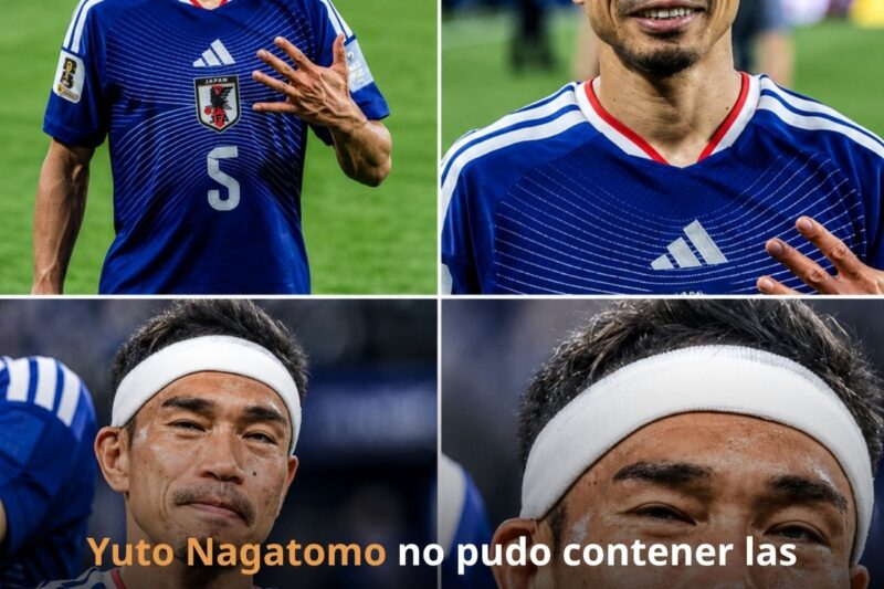 Yuto Nagatomo no pudo contener las lágrimas de alegría. A sus 39 años, Nagatomo siguió haciendo historia al participar oficialmente en su quinta Copa del Mundo.