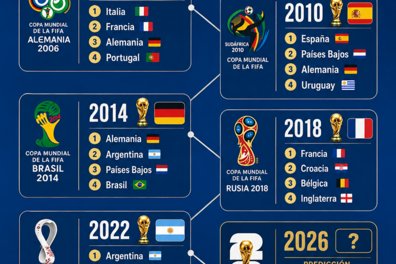 CAMPEONES DE LA COPA MUNDIAL DE LA FIFA: CAMINO A LA GLORIA 2006-2026 🏆🌍