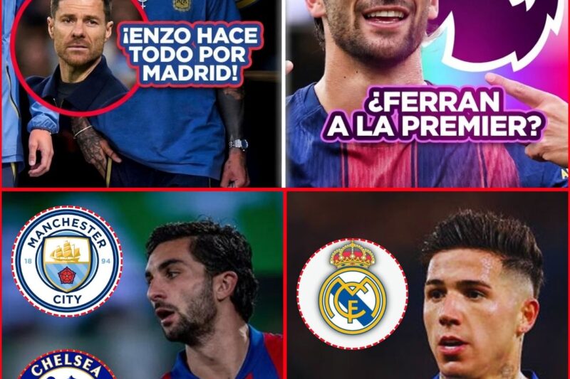 Tormenta en el mercado de fichajes: El plan de Enzo Fernández para llegar al Real Madrid, la millonaria oferta del Arsenal por Ferran Torres y el asalto del Manchester United por Vinicius Junior